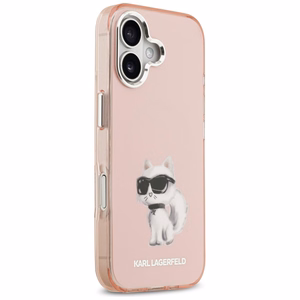 Karl Lagerfeld IML Aquarelle Choupette & Logo MagSafe -suojakuori iPhone 17 - pinkki