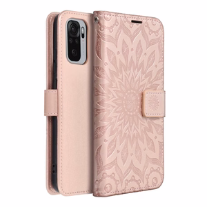 MEZZO Kirjasuojakuori Xiaomi Redmi Note 10 5G / Poco M3 Pro / Poco M3 Pro 5G:lle mandala ruusukulta