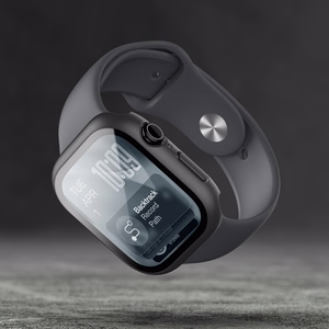 AmazingThing Radix Karkaistu lasi -näytönsuoja kotelolla Apple Watch Series 11 46mm:lle - musta
