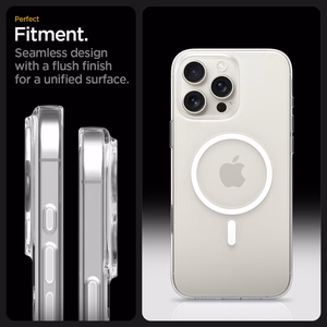 Spigen Thin Fit MagSafe Suojakuori iPhone 16 Pro Max:lle - Läpinäkyvä ja Valkoinen