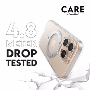 CARE by PanzerGlass Feature Kickstand suojakuori iPhone 16 Pro 6.3' hopea/hopea MagSafe 1326