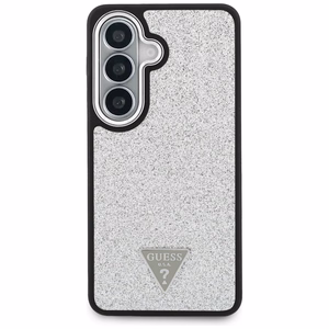 Guess case Fixed Glitter Triangle MagSafe for Samsung Galaxy S26 Plus silver