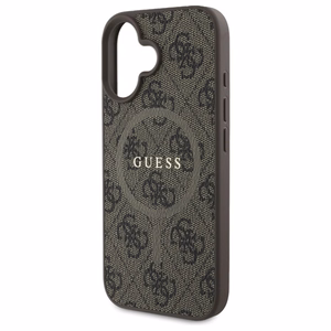 Guess 4G Ring Classic Logo MagSafe Suojakuori iPhone 16:lle - Ruskea