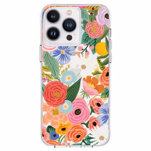Rifle Paper Clear MagSafe suojakuori iPhone 14 Pro Max -laitteelle, Garden Party Blush -kuvioinen