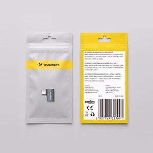 Wozinsky USB-C - USB-C 40Gb/s 240W 8K OTG Kulmasovittimen - Harmaa