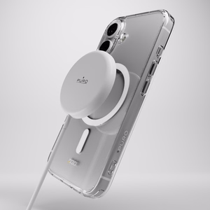 Puro Impact Clear D3O MagSafe Silikoninen Suojakuori iPhone 16:lle - läpinäkyvä