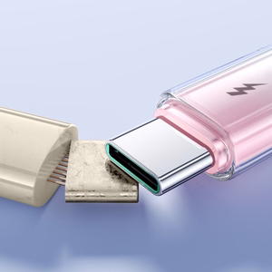 Joyroom S-A42 Crystal-Clear Series 3A USB-A - USB-C -kaapeli 1,2 m - valkoinen