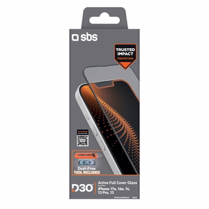 SBS D3O karkaistu lasi aplikaattorin kanssa iPhone 13 / 13 Pro / 14 / 16e / 17e:lle
