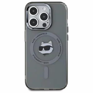 Karl Lagerfeld KLHMP15XHLSCHK iPhone 15 Pro Max 6.7" musta/musta kovakuori IML Metal Choupette Head MagSafe