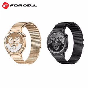 Hihna Samsung Galaxy Watch:lle Forcell F-Design FS10 magneettinen teräs 20 mm musta