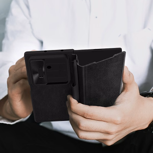 Nillkin Qin Pro Suojakuori Samsung Galaxy Z Fold 7:lle S Pen -tilalla - Musta