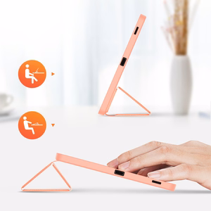 Dux Ducis Domo eko-nahkakotelo telineellä Samsung Tab S9 FE+ - vaaleanpunainen