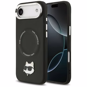 Karl Lagerfeld Choupette Pin MagSafe Suojakuori iPhone Air:lle - Musta