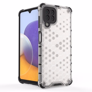 Honeycomb Asia panssari kansi TPU puskuri Samsung Galaxy A22 4G läpinäkyvästä