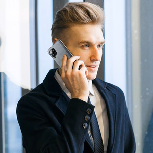 Dux Ducis Fino kotelo päällystetty nylon materiaalia Samsung Galaxy A42 5G harmaa