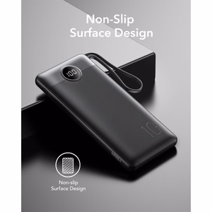 Varavirtalähde Veger C10 (W1116) 10000 mAh sisäänrakennetuilla Micro-USB / Type-C / Lightning -kaapeleilla musta