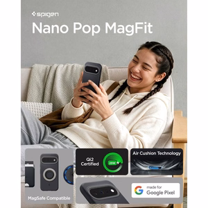 Musta Spigen Nano Pop Mag MagSafe-suojakuori malleihin Google Pixel 11