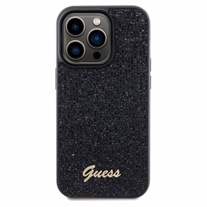 GUESS GUHCP14LPMSDGSK Disco Metal Script -suojakuori iPhone 14 Prolle - musta