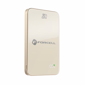 Varavirtalähde yhteensopiva MagSafen kanssa Forcell F-Energy SuperSlim F5K8 QC4.0 PD3.0 15W 5000 mAh titaaniaavikon värinen