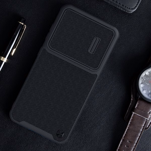 Nillkin Textured S suojakuori Samsung Galaxy S23+:lle panssaroitu kuori kameransuojalla musta