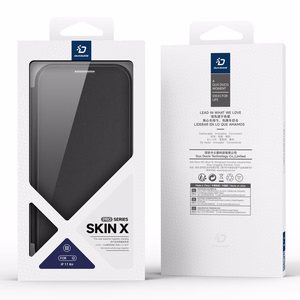 Dux Ducis Skin X Pro iPhone 17 Air Suojakuori Lompakolla, MagSafe-yhteensopiva - Musta