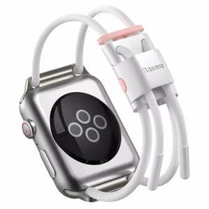 Ranneke Baseus Lets go Apple Watch Series 42 / 44mm valkoinen/vaaleanpunainen
