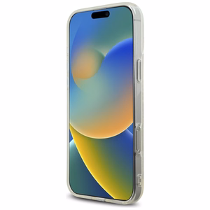 Karl Lagerfeld IML Rhinestones Logo iPhone 16 Pro Suojakuori - Läpinäkyvä
