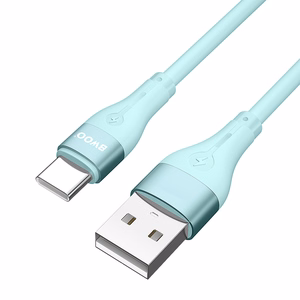 BWOO X280C Minimalist Silicone USB - USB-C -kaapeli 1m 3A, vihreä