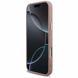 Guess Fixed Glitter Big 4G Metal Frame -suojakuori iPhone 17 Pro Max - pinkki