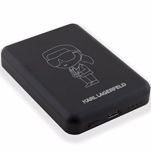 Karl Lagerfeld NFT Outline Ikonik MagSafe 5000mAh induktio varavirtalahde - musta