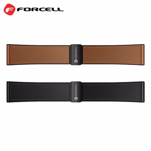 Hihna Samsung Galaxy Watch:lle Forcell F-Design FS20 magneettinen ekologinen nahka 20 mm musta