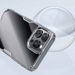 Nillkin Nature Pro kotelo iPhone 16 Pro Max - lapinakyvä ja valkoinen