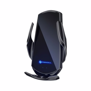 Wireless car phone holder automatic Forcell F-Grip HS1 Qi 15W windshield / air vent black
