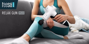 TEESA RELAX GUN MG60 -hierontapistooli, 8 päätä, valkoinen