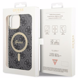 Guess GUHMP13XH4STK iPhone 13 Pro Max 6.7" musta/musta hardcase 4G MagSafe