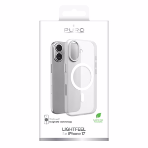 Puro Lightfeel iPhone 17 Suojakuori yhteensopiva MagSafe-n kanssa - läpinäkyvä ja valkoinen