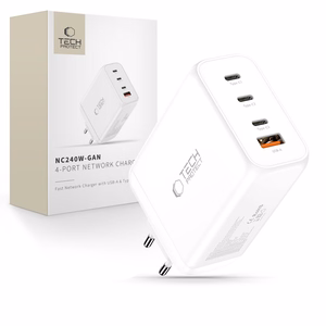 Tech-Protect NC240W-GaN 4-Port 240W Wall Charger - White