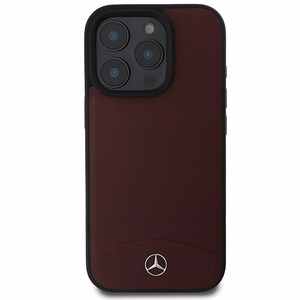 Mercedes Textured And Plain Nahkainen MagSafe Suojakuori iPhone 16 Pro Max:lle - Punainen