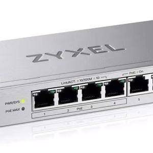 Zyxel GS1200-8HPV3 hallittava L2 Gigabit Ethernet -pöytäkytkin PoE-tuella (10/100/1000 Mb/s), harmaa