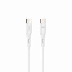 T-PHOX KAAPELI GENTLE USB-C/USB-C 60W 1M VALKOINEN