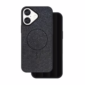 Glitter Thin Mag Suojakuori iPhone 16 6,1 tuumalle musta