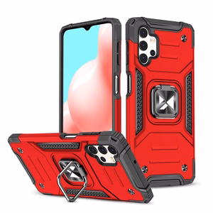 Wozinsky Ring Armor kova hybridi tapauksessa kansi + magneettinen haltija Samsung Galaxy A73 punainen