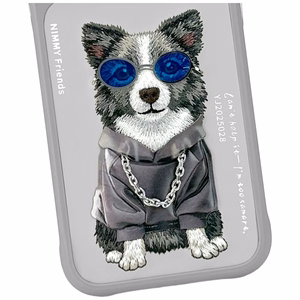 Nimmy Glasses Cool Nag Suojakuori iPhone 17 Pro:lle - Harmaa