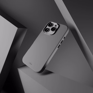 Puro Icon Mag Pro MagSafe Silikoninen Suojakuori iPhone 16 Prolle - tummanharmaa