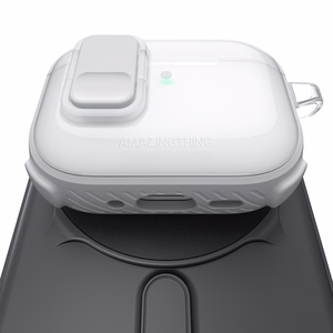AmazingThing Titan Pro Mag Case Clear Suojakuori AirPods Pro 3 -kuulokkeille - valkoinen