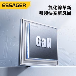 Charger Essager "GaN Ultra" Black 45W (1xPD / 1xQC3.0)