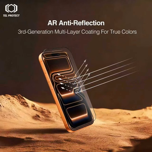 Karkaistu lasi Tel Protect 10X AR 3.0 AntiReflective Titanium Iphone 15 Pro Max