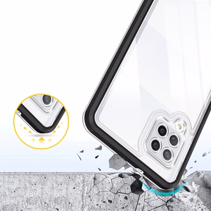 Kirkas 3in1 Asia Samsung Galaxy A42 5G Frame Gel Cover Musta