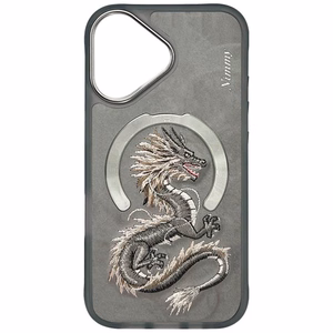 Nimmy Dragon MagSafe Suojakuori iPhone 16:lle - harmaa