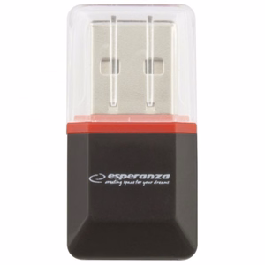 Esperanza EA134K kortinlukija musta, hopeinen, läpinäkyvä USB 2.0